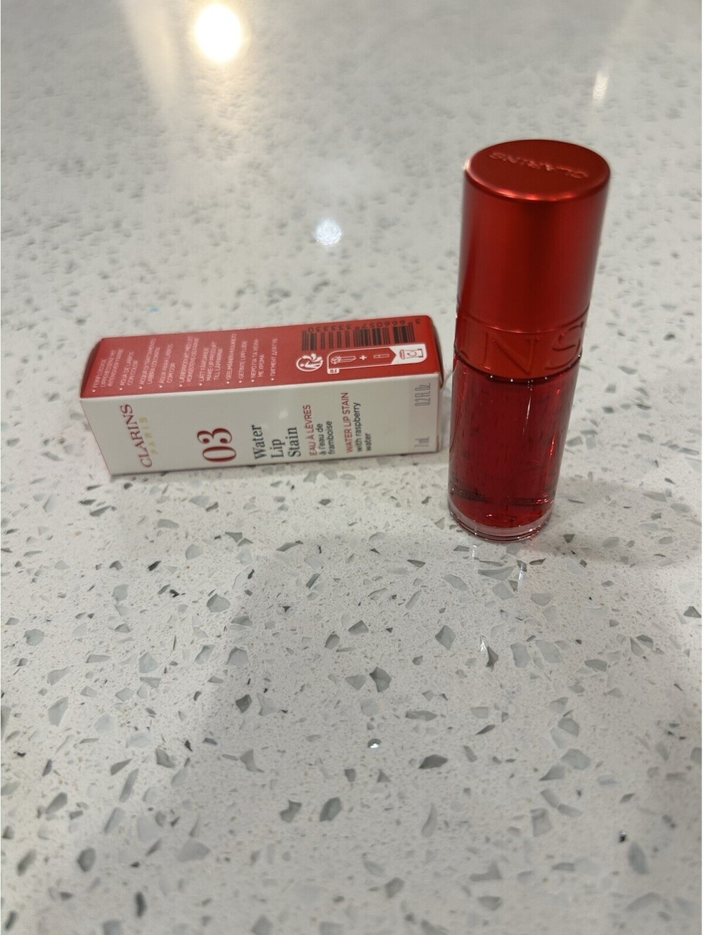 Clarins Water Lip Stain 03 RED WATER 0.2 oz / 7ml. New In Box